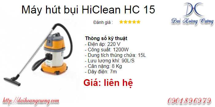 Máy hút bụi gia đình hiclean hc15
