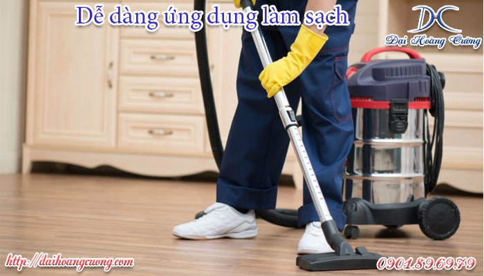máy hút bụi rất dễ để ứng dụng vào công việc làm sạch